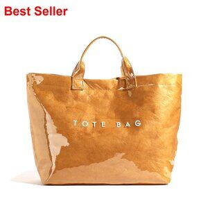 Large PVC Tote Bag Waterproof Hobo Handbag for Work Beach Travel